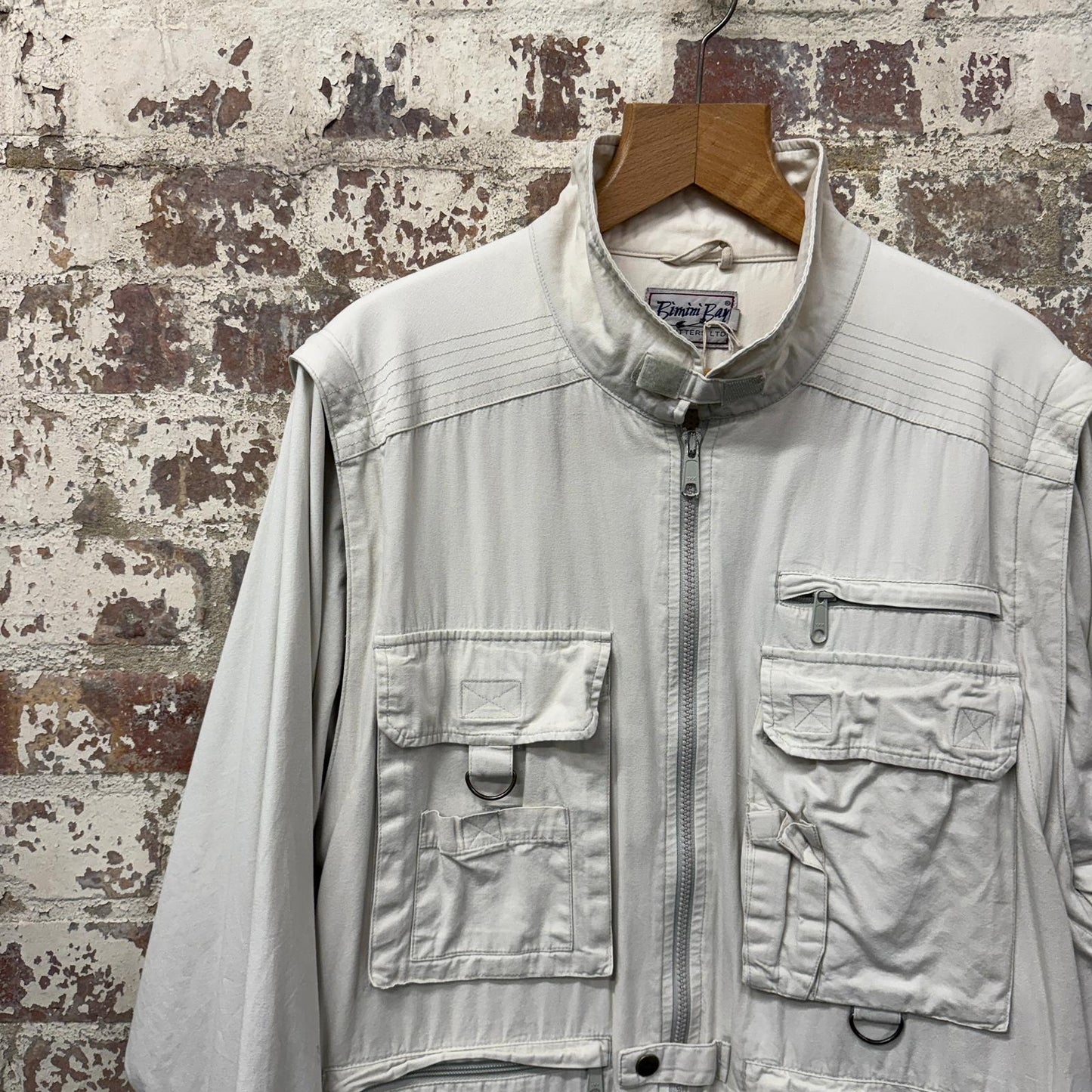 1980s White Utility Fishing Jacket