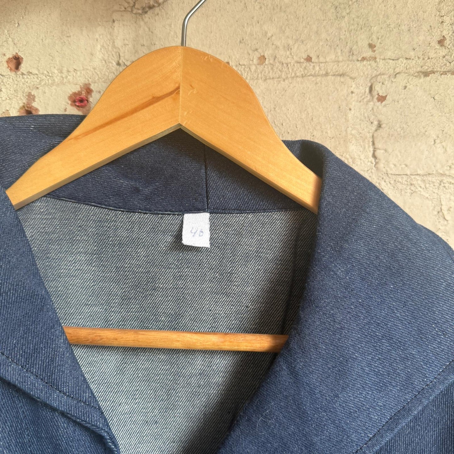 1970s Denim Smock Shirt Top
