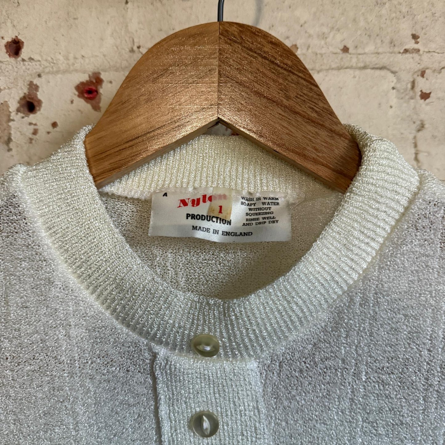1970s White Ribbed Collar Polo Shirt Top