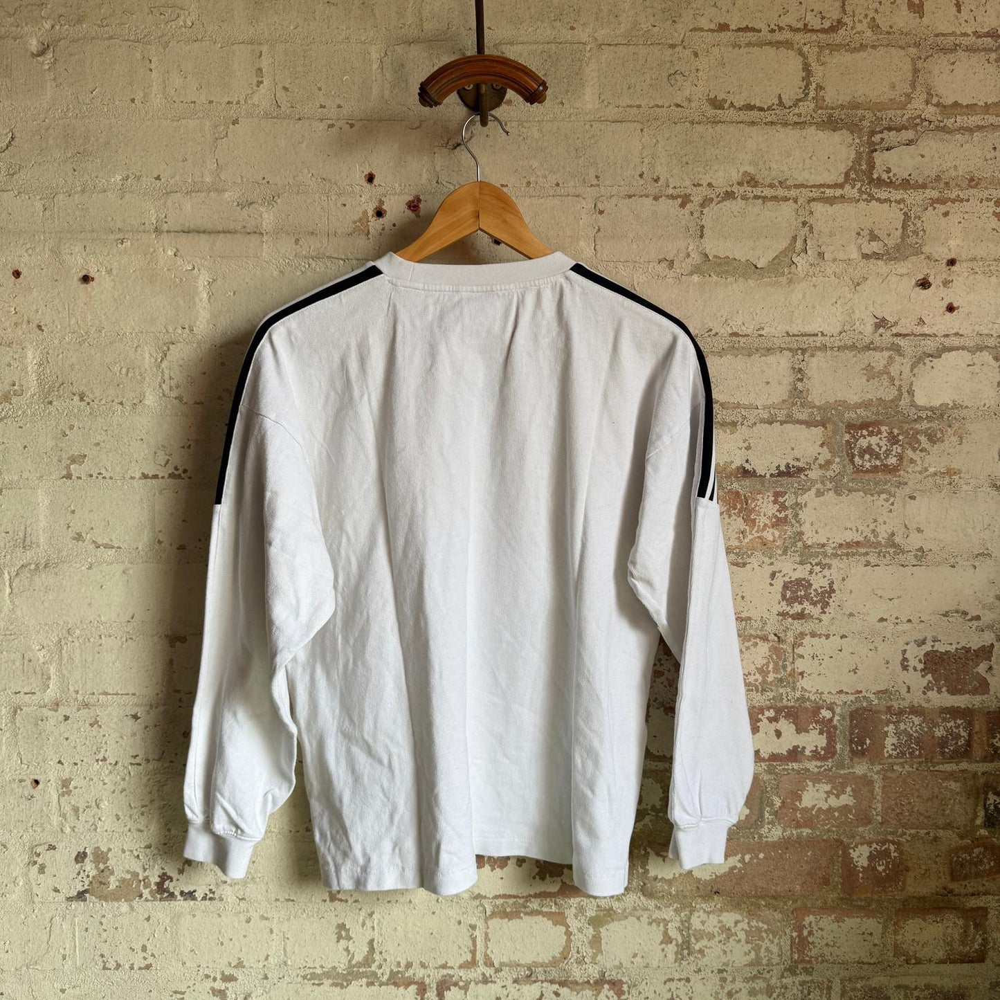 White Adidas Embroidered Sweatshirt Jumper