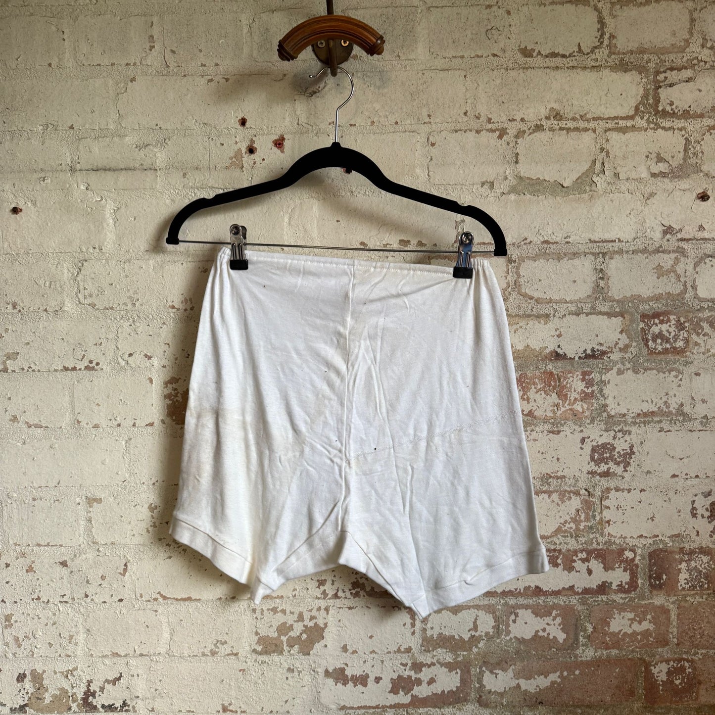 1950s White British Unusual Cotton Shorts