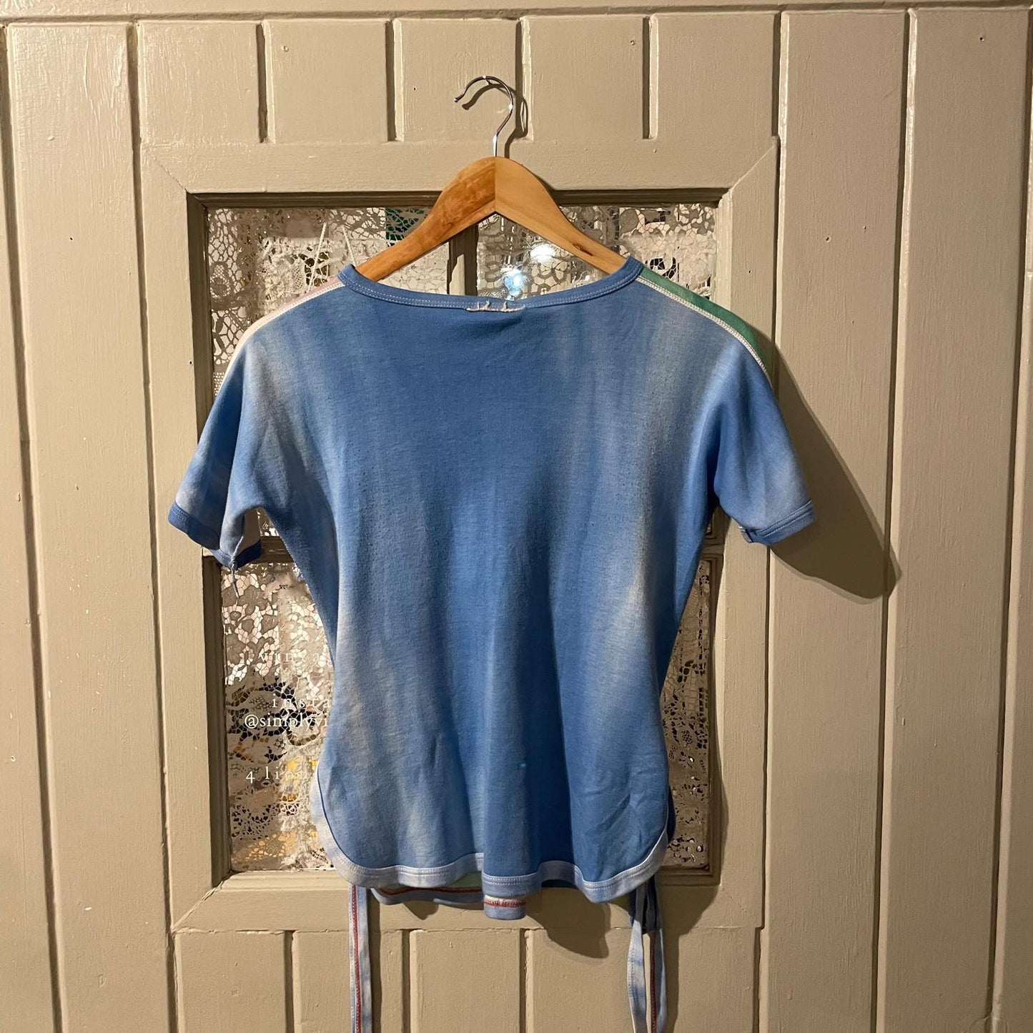 1970s Pastel Block Colour Blouse T-Shirt