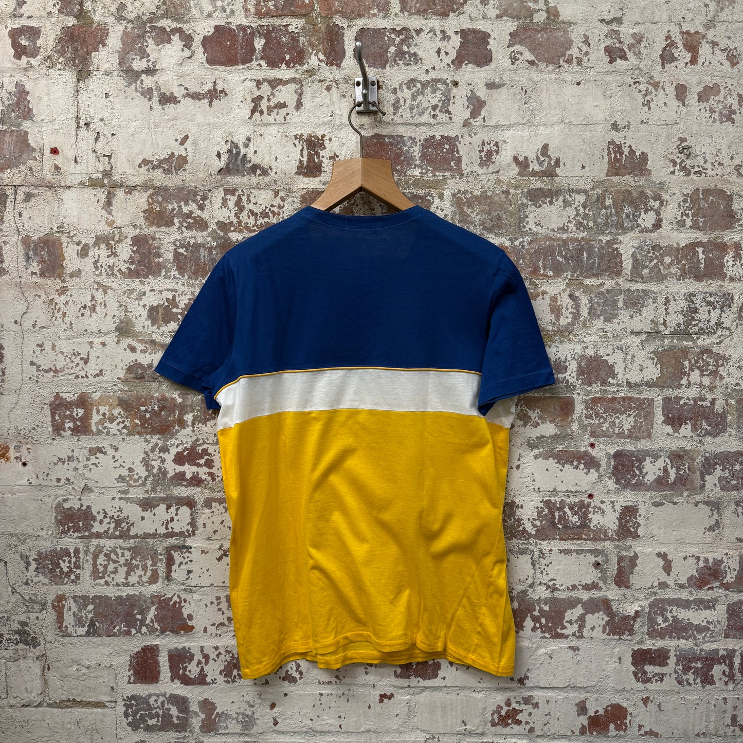 1980s Blue Italian Cotton Shirt Top