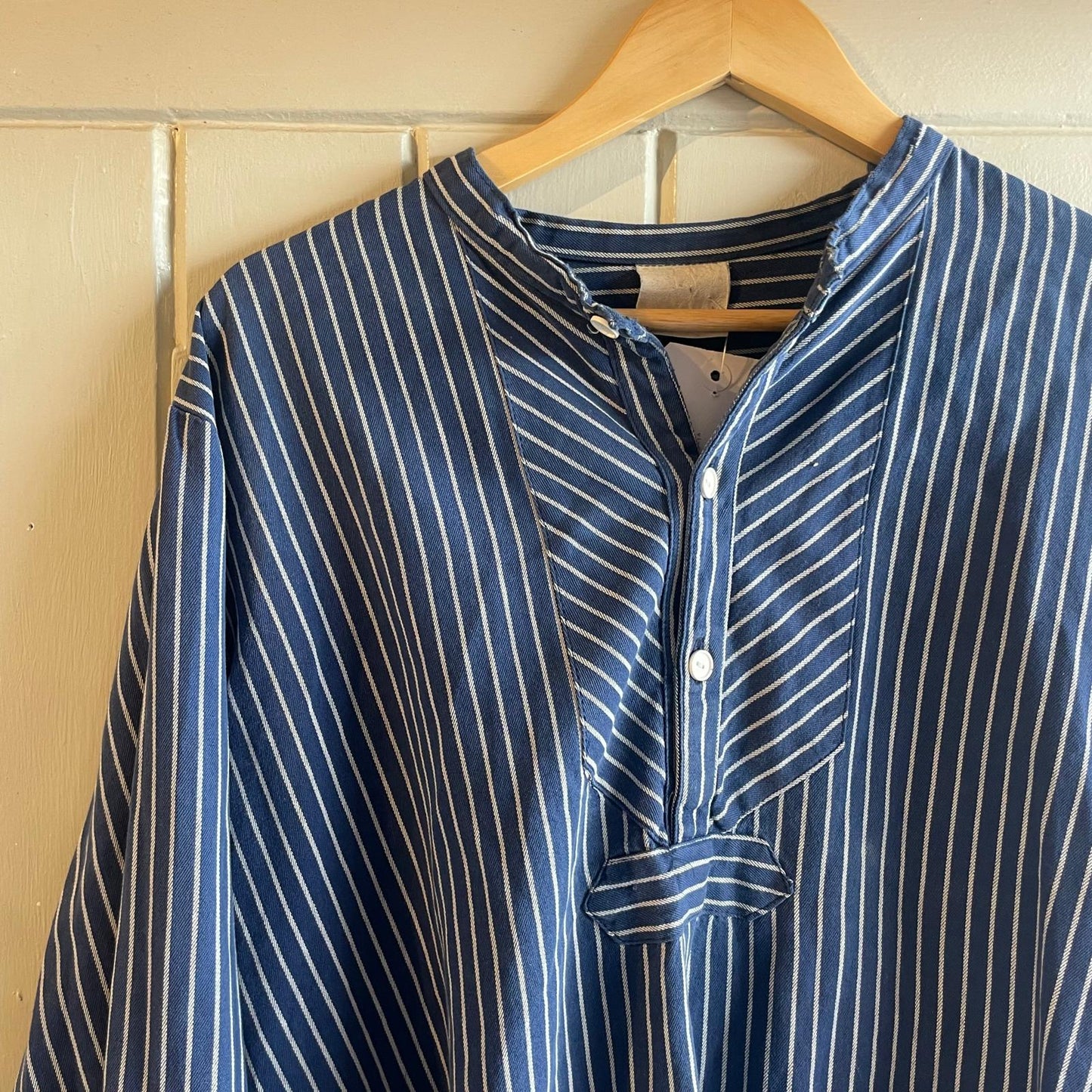 1980s Striped Eastern European Smock Shirt