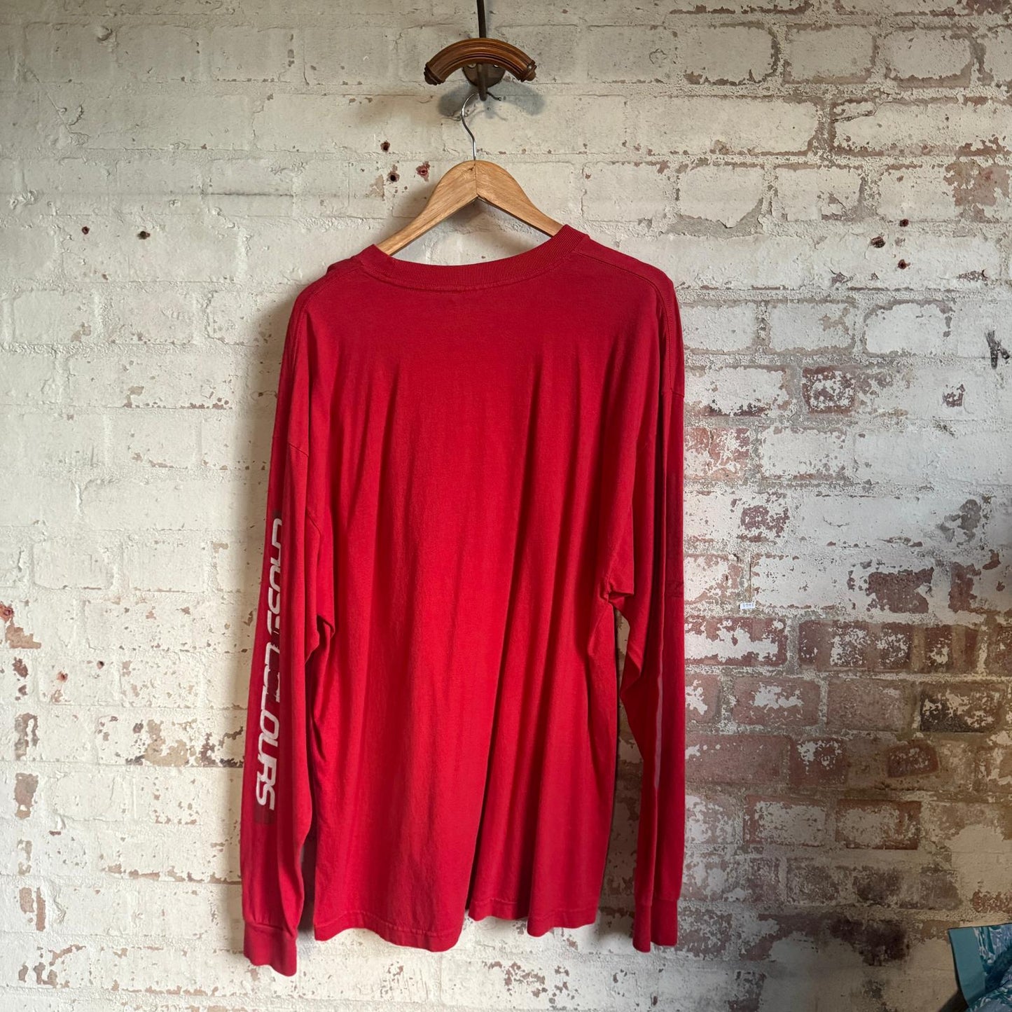 1990s Red Cross Colours Long Sleeve Top