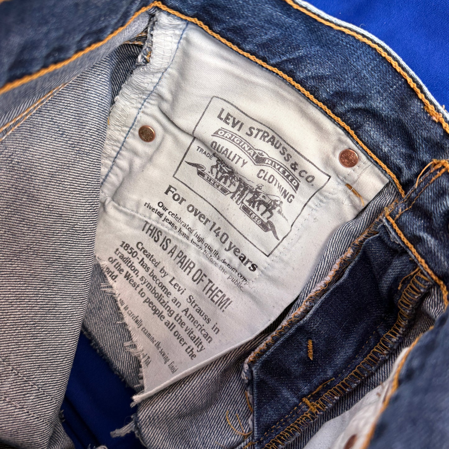 Vintage Blue Levi’s Cut Off Shorts