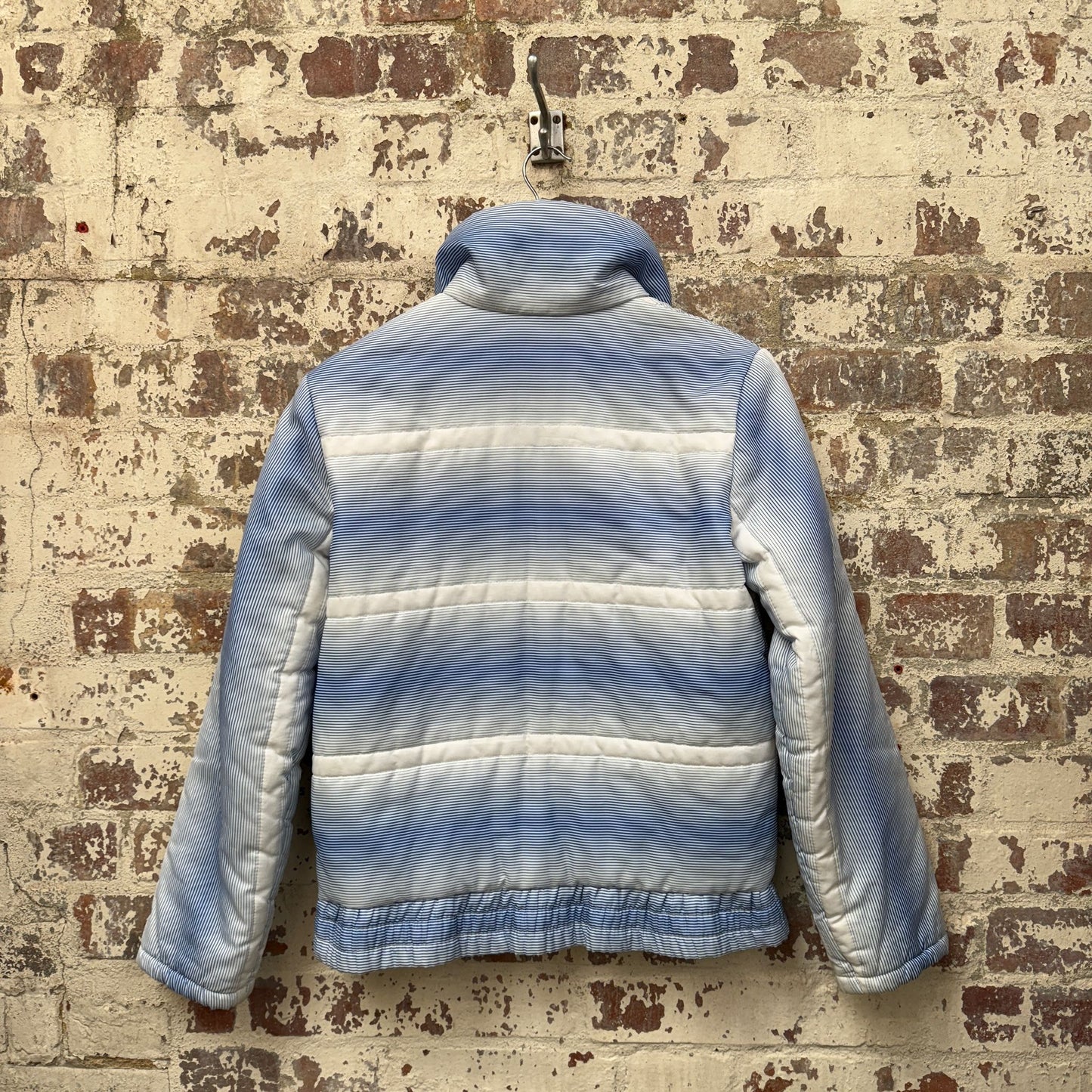 1980s Blue Padded Patterned Ski Jacket