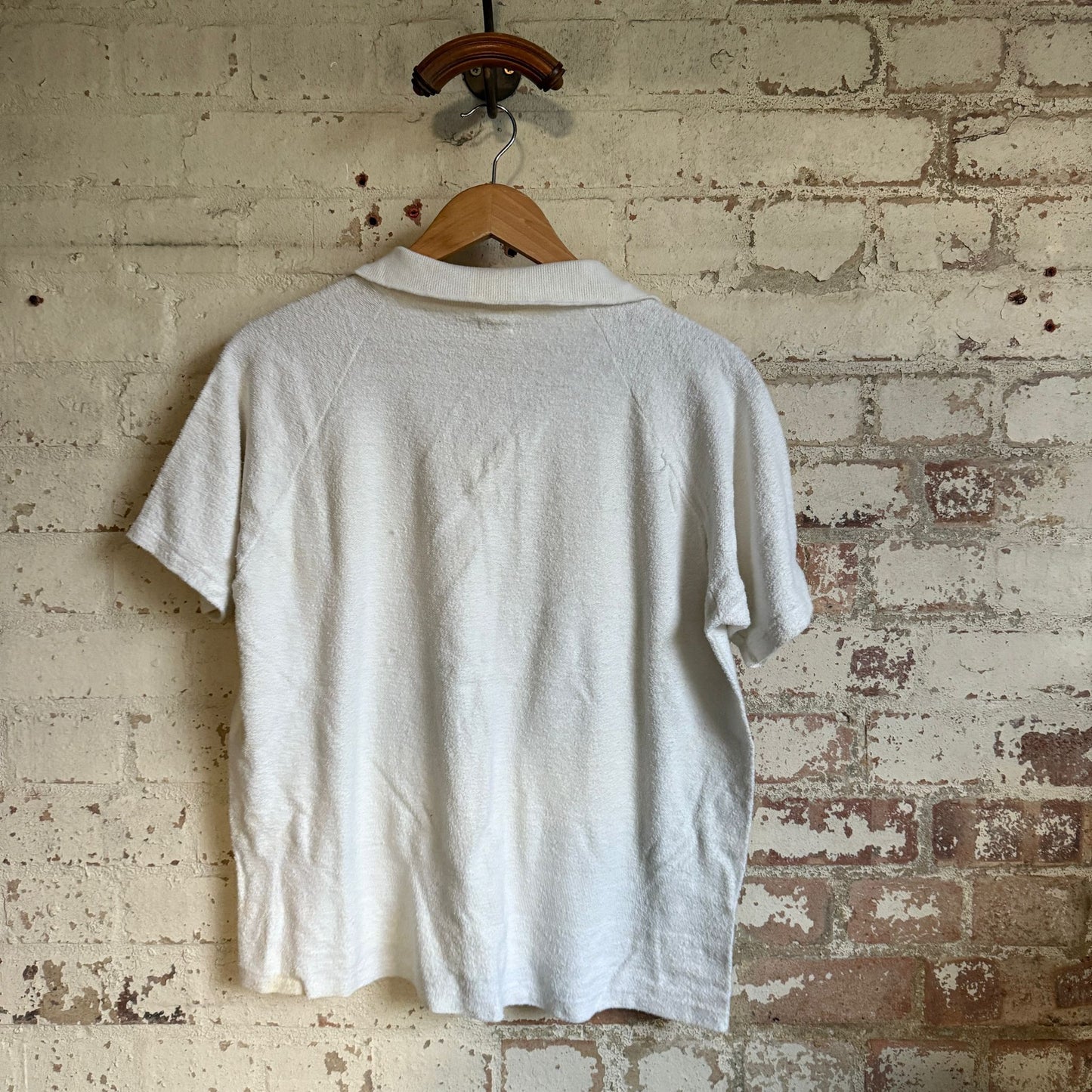 1970s White Towelling British Shirt