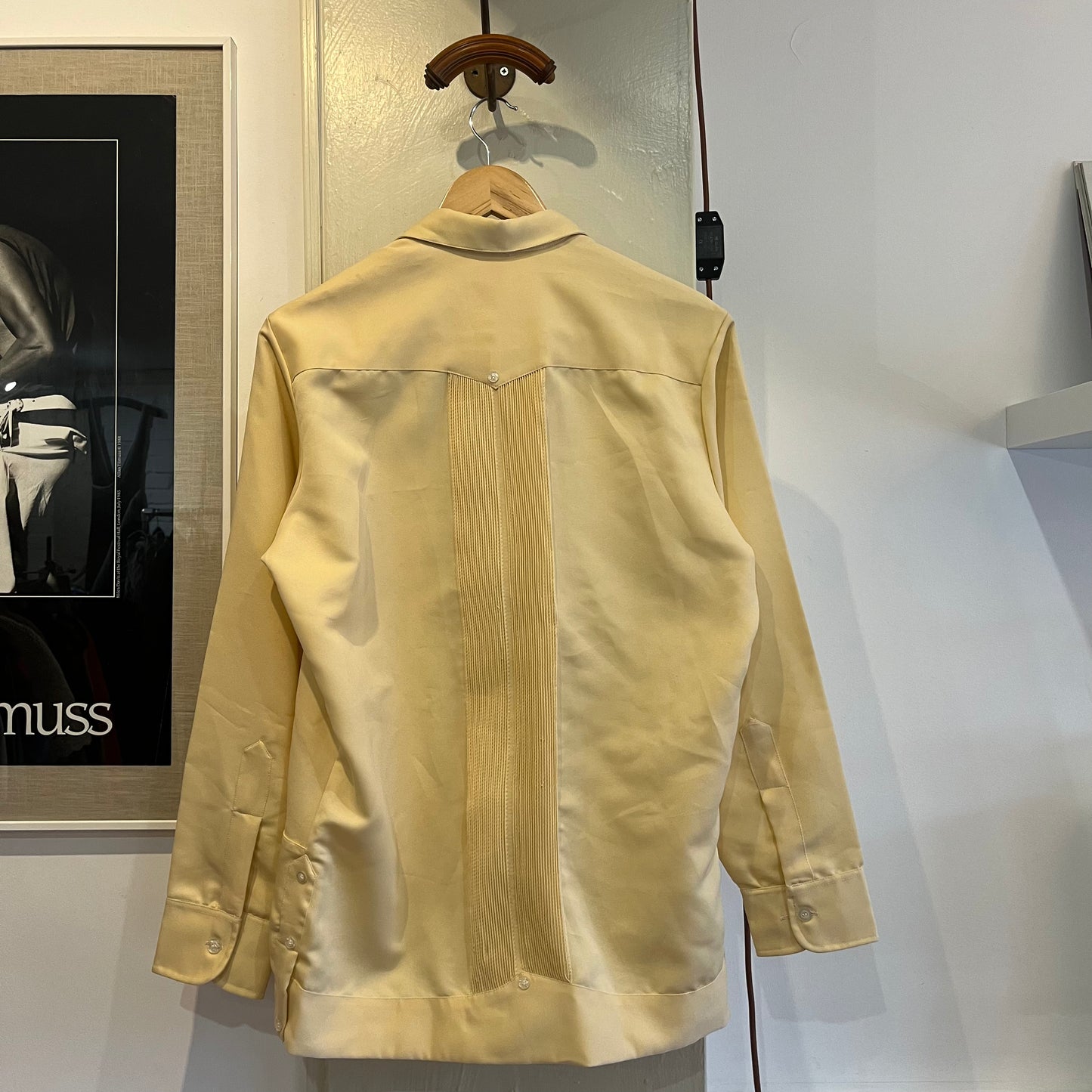 1970s Cream Embroidered Button Up Shirt