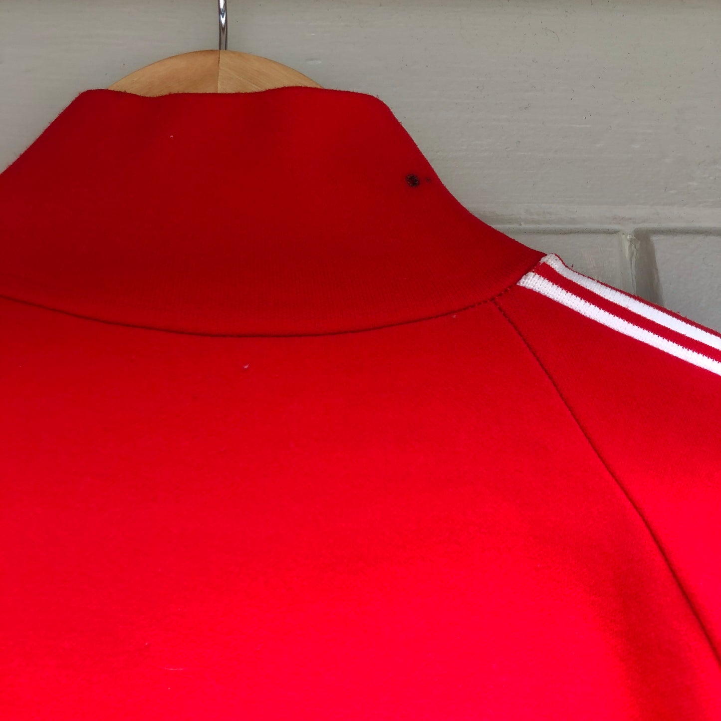 1970s Red Zip Up Track Top