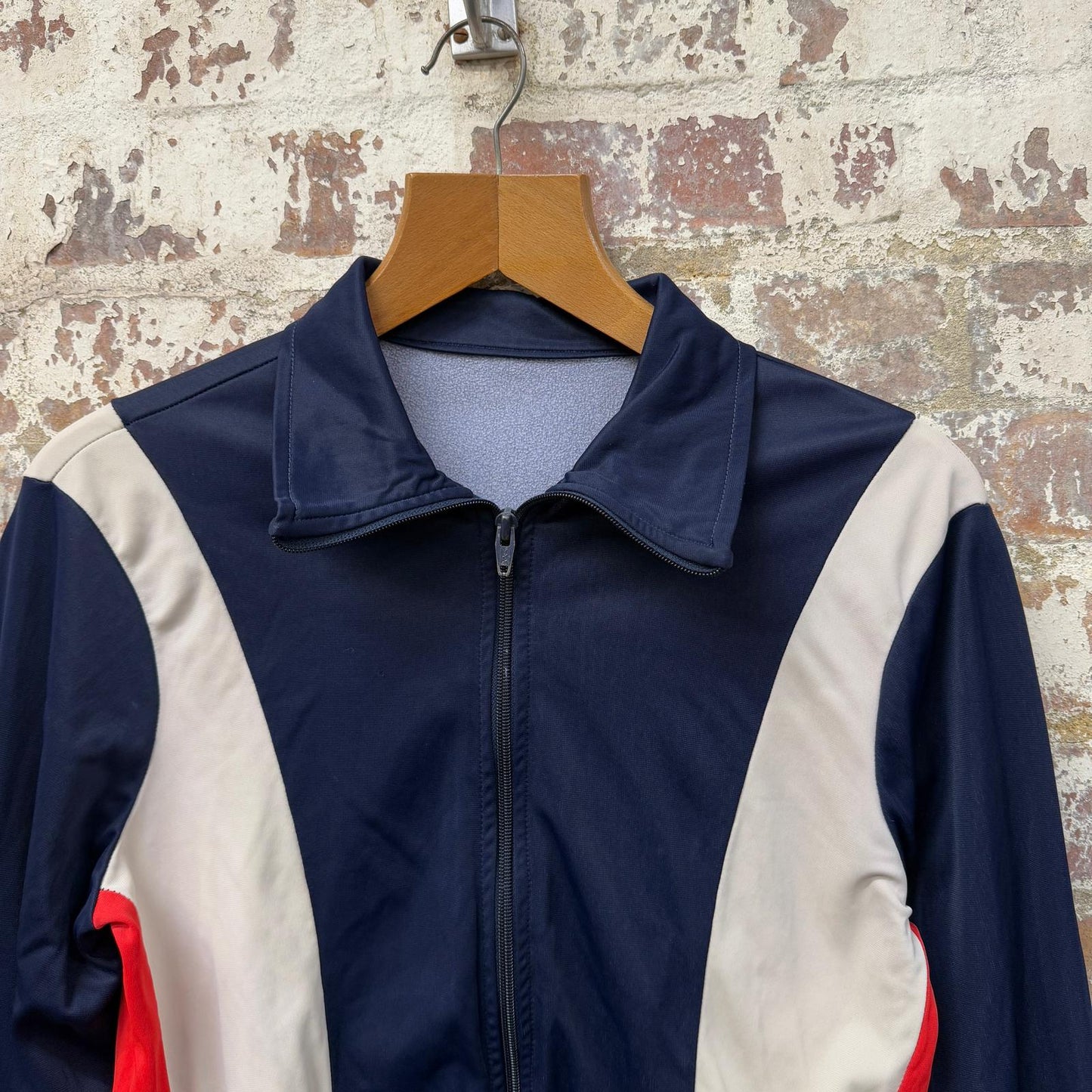 1980s Navy Zip Up Track Top