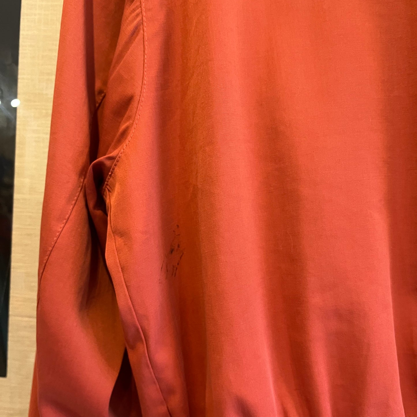 1970s Orange Button Cropped Bomber Jacket