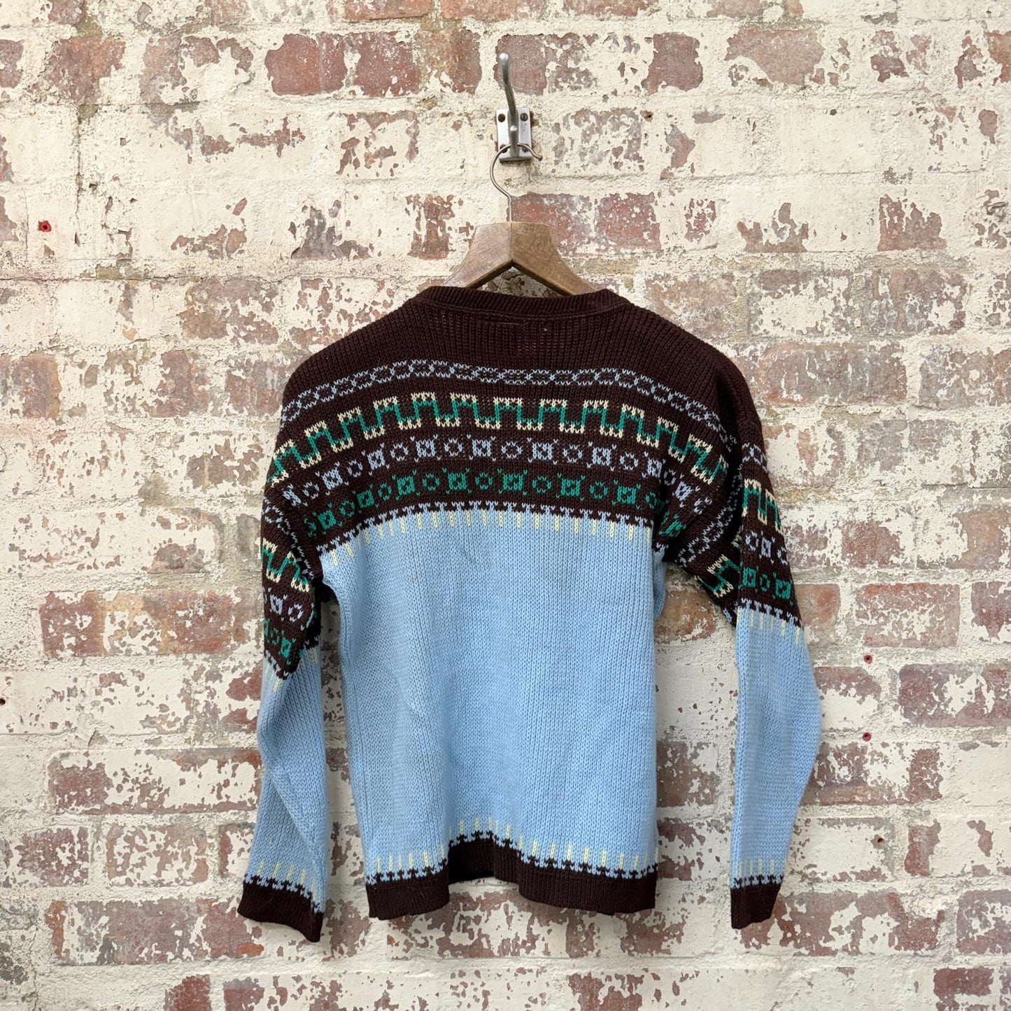 1950s British Wool Knitted Fairisle Jumper