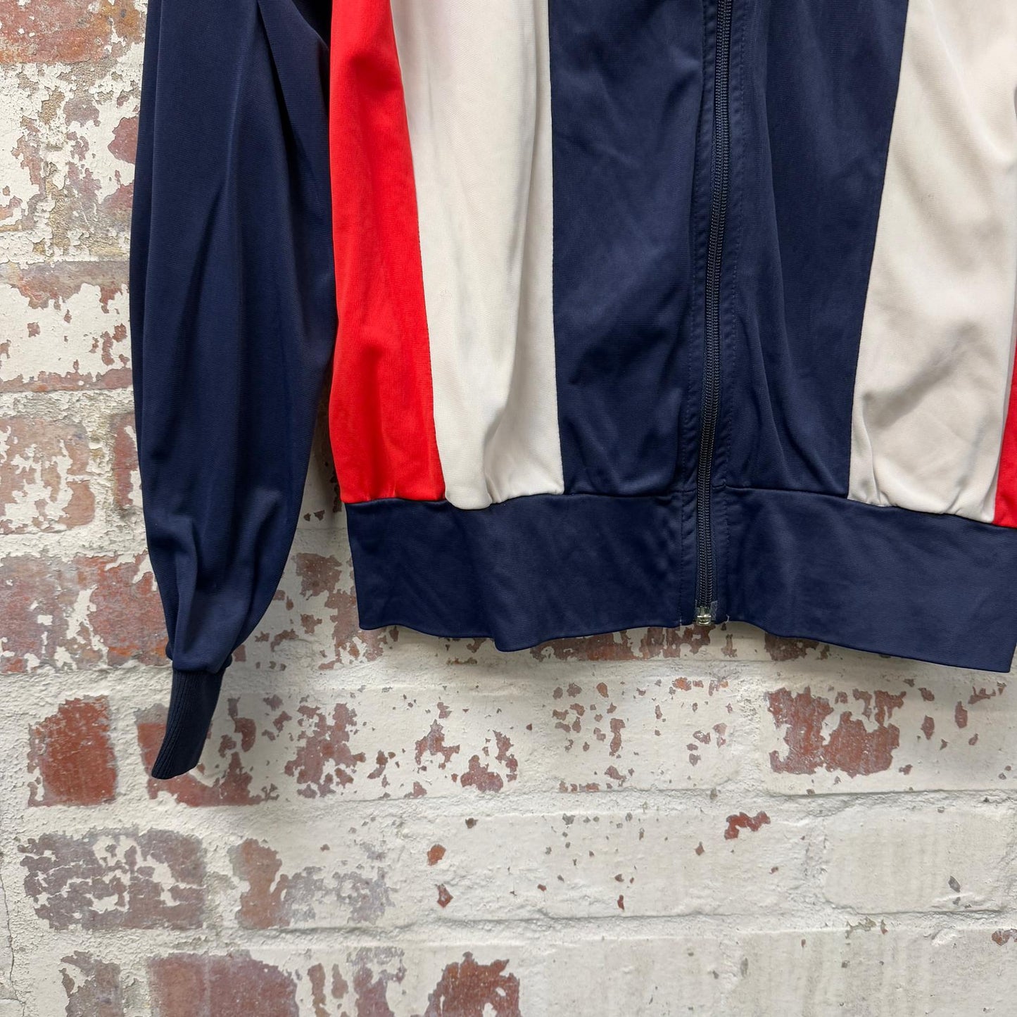 1980s Navy Zip Up Track Top