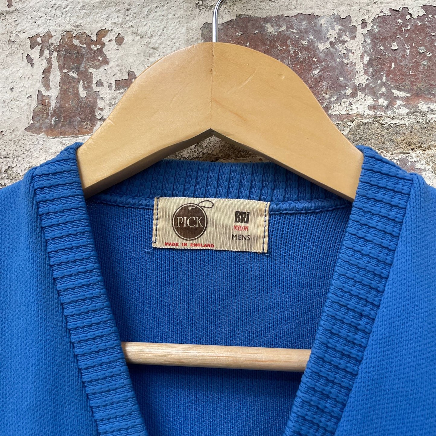 Vintage 1970s 1980s Blue Knitted Tank Top Sweater Vest Jumper