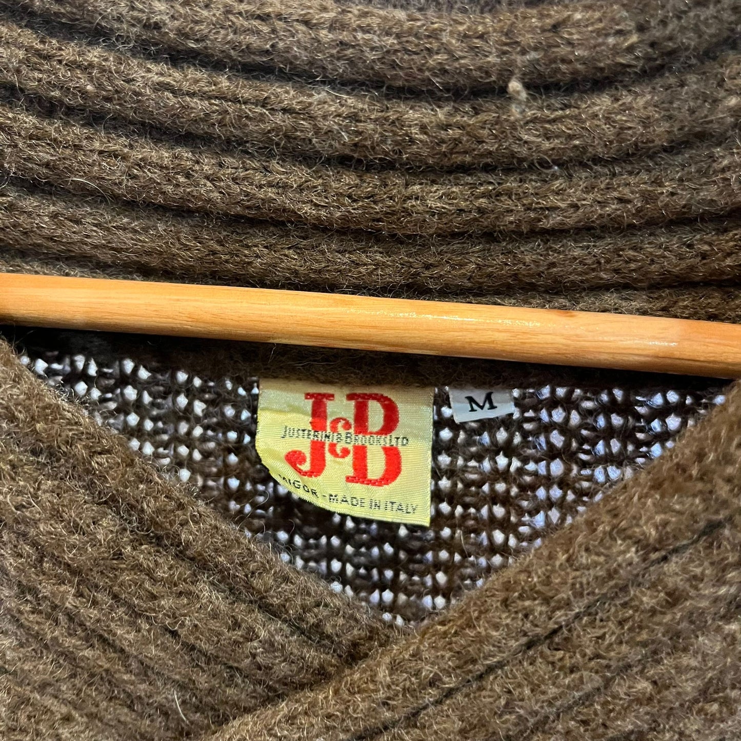 1980s Brown Wool Knitted Italian Jumper
