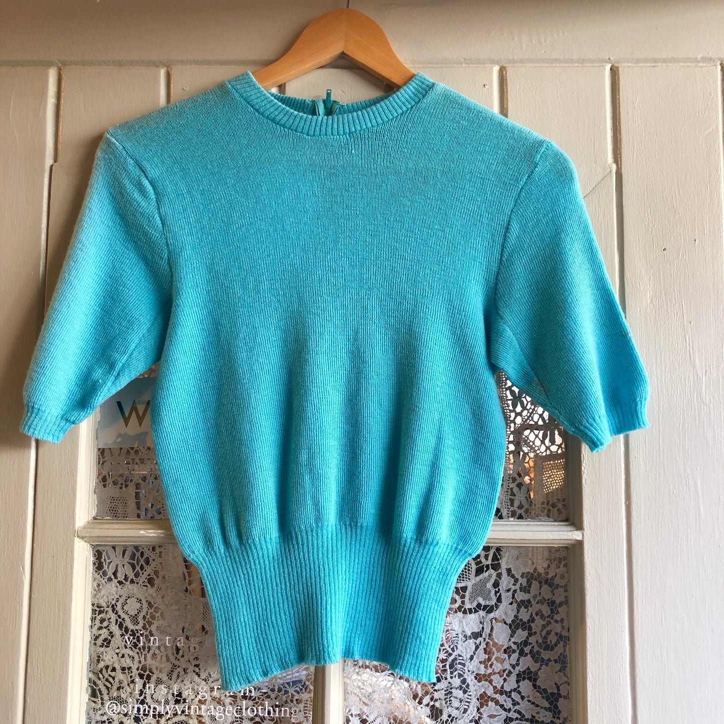 1940’s Blue British Knitted Zip Top