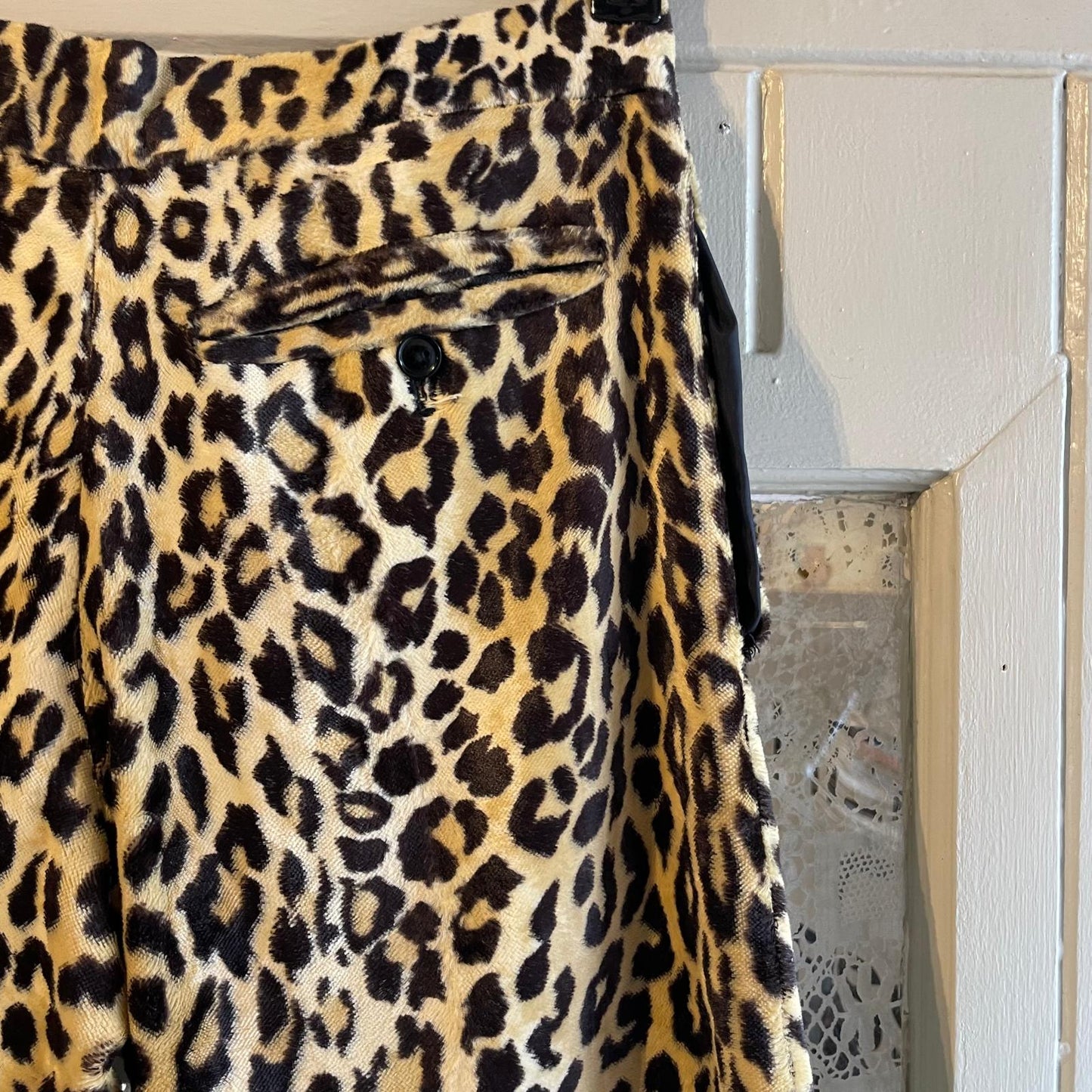 1960s Leopard Punk Print Trousers