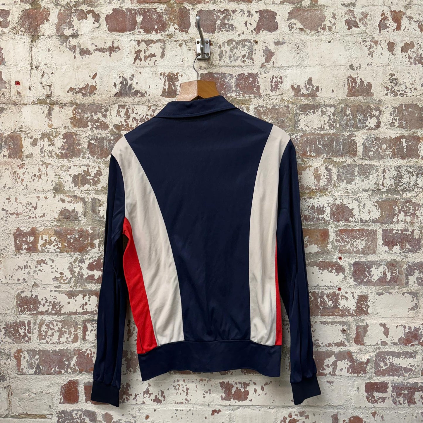 1980s Navy Zip Up Track Top