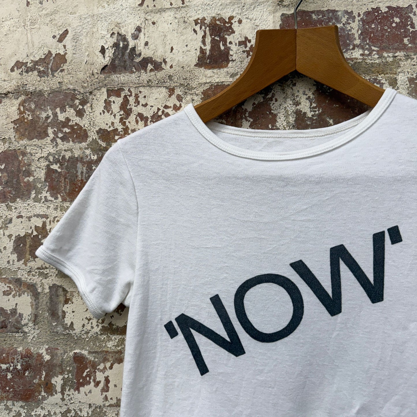 1970s White Graphic ‘Now’ T-shirt