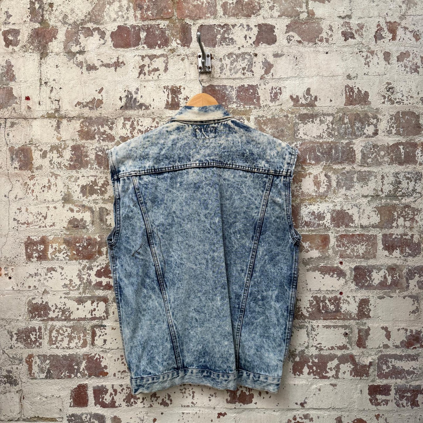 1970s Blue Take Six Denim Sleeveless Jacket