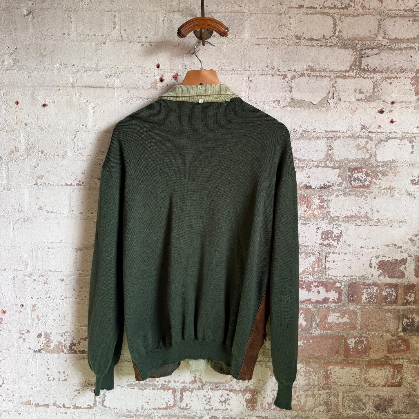 1960s Suede Leather Knitted Italian American Shirt