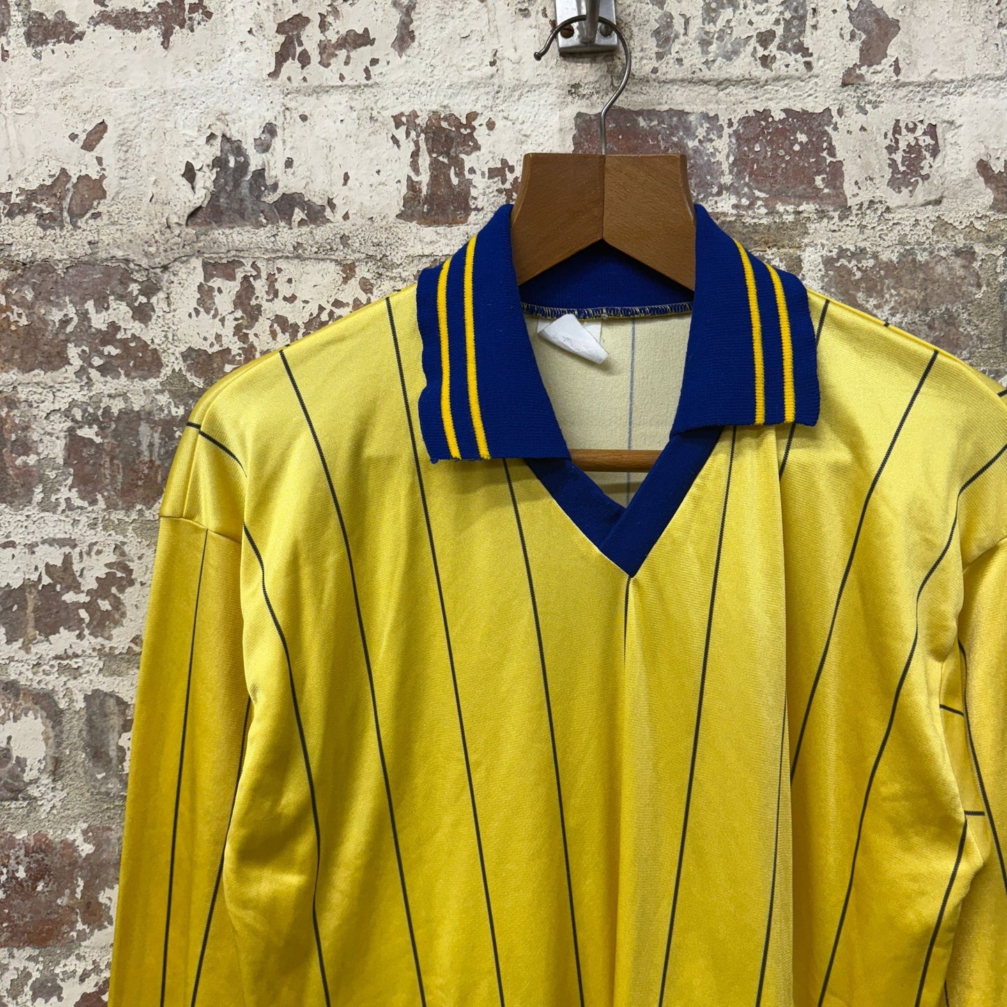 1970s Yellow Striped Football Template Shirt Top