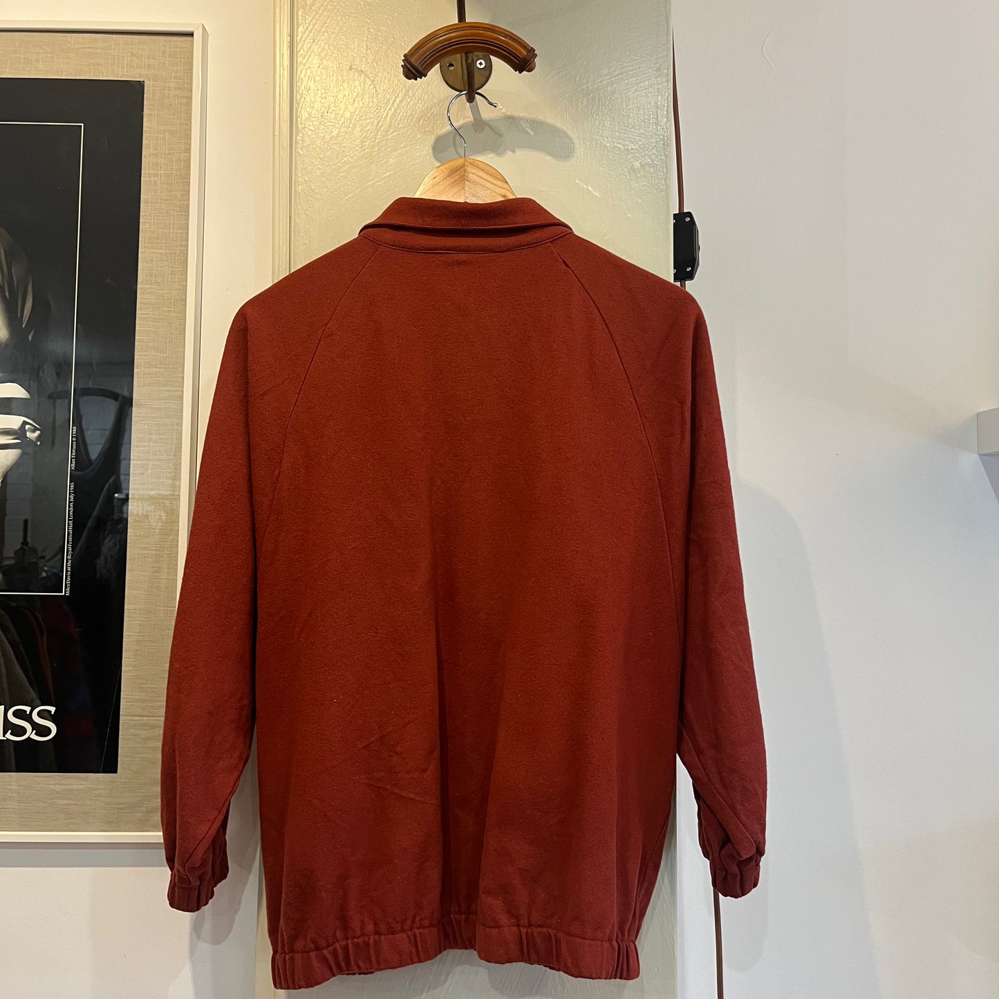 1970s Maroon Wool 'Charles Gray' Zip Up Jacket