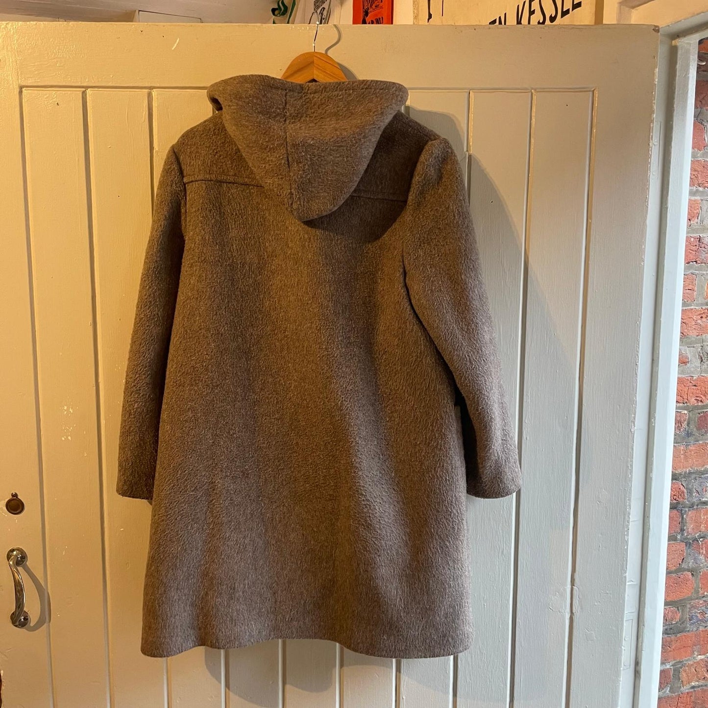 1970s Brown Wool British Duffle Coat Jacket