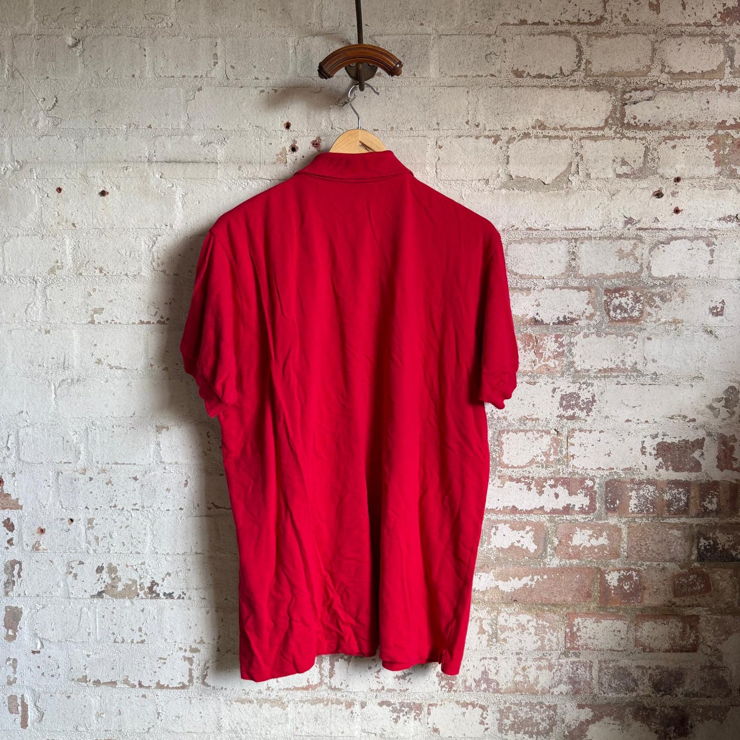 1980s Red Hugo Boss Polo Shirt Top