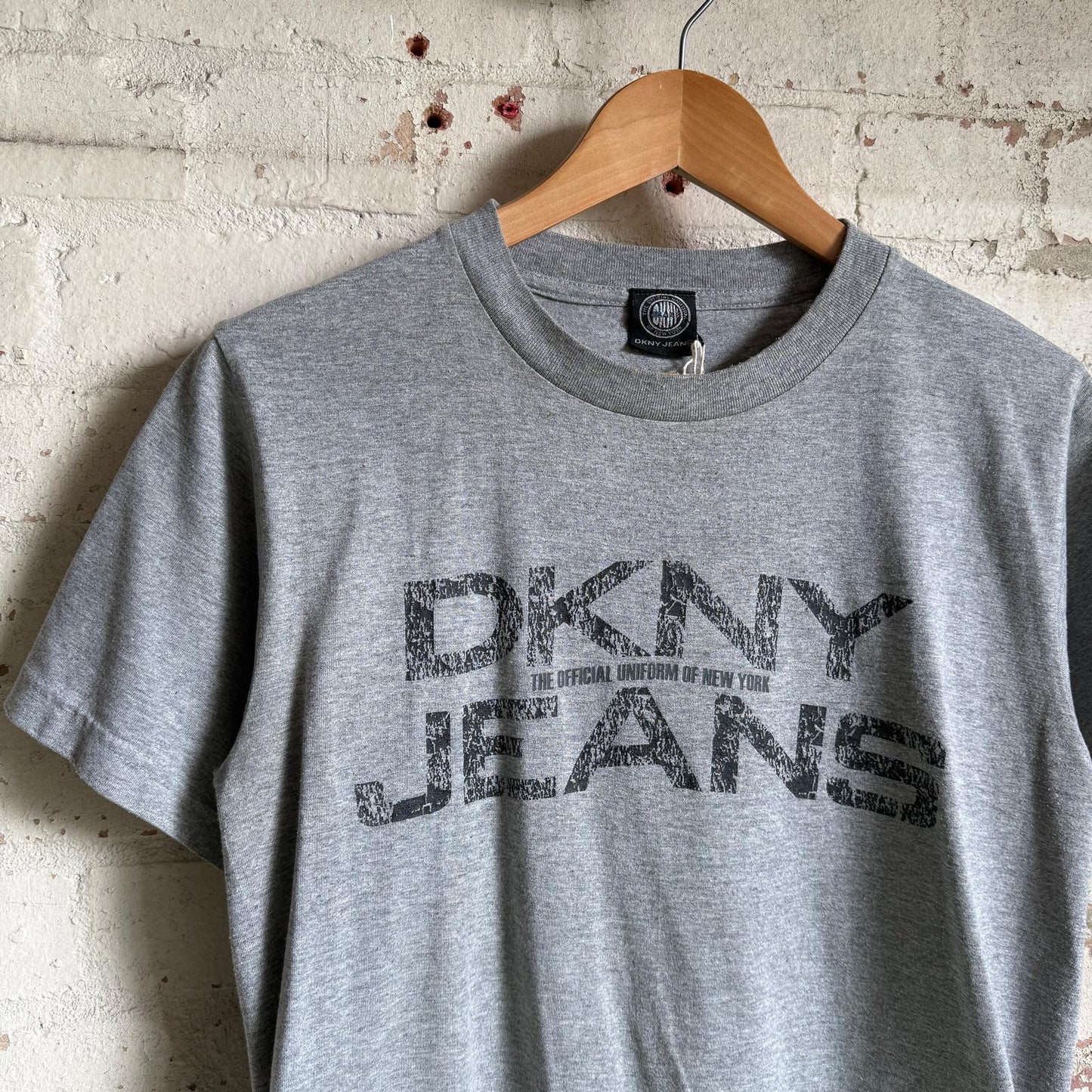 1990s Grey Graphic DKNY T-Shirt