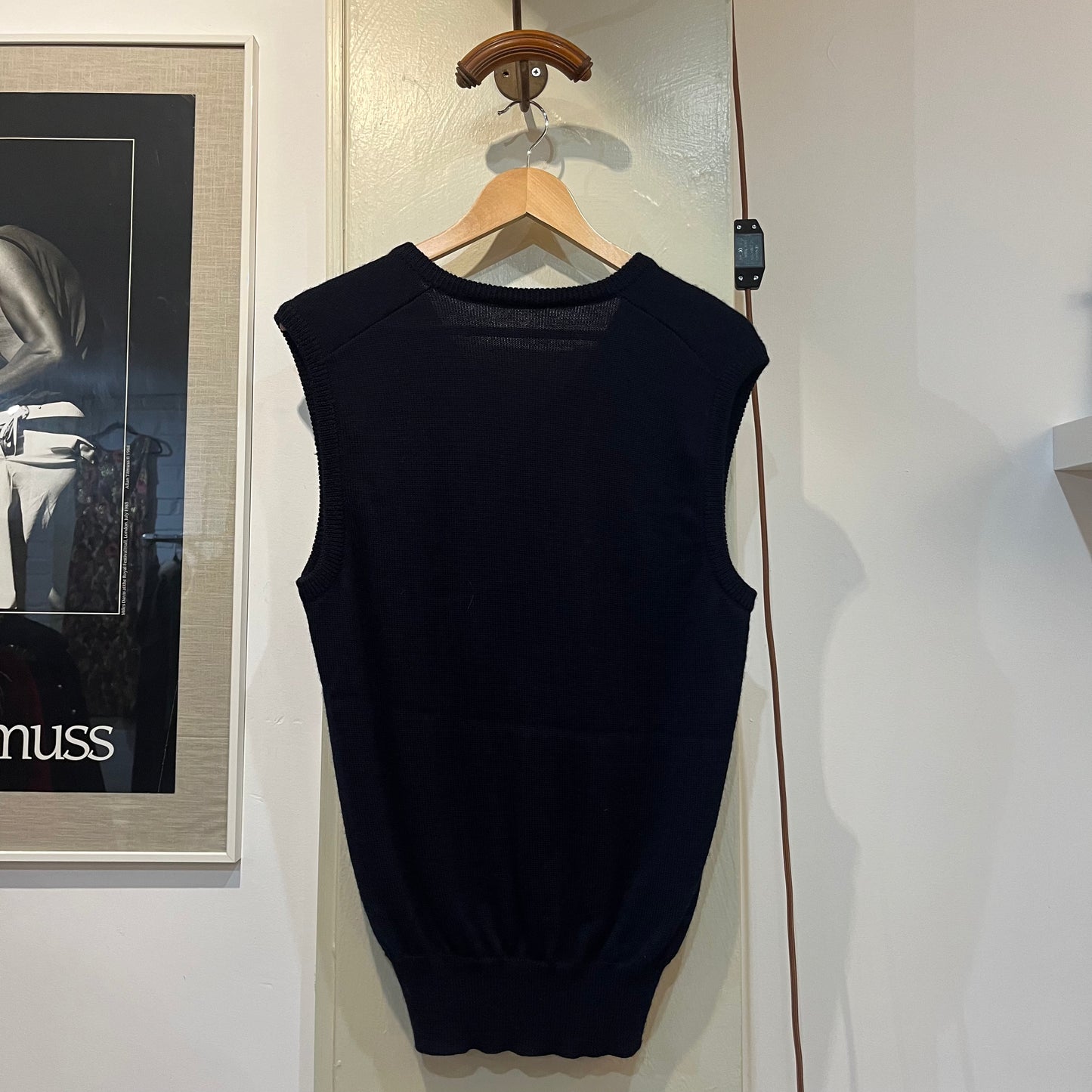 1980s Navy Fila Tank Top Jumper