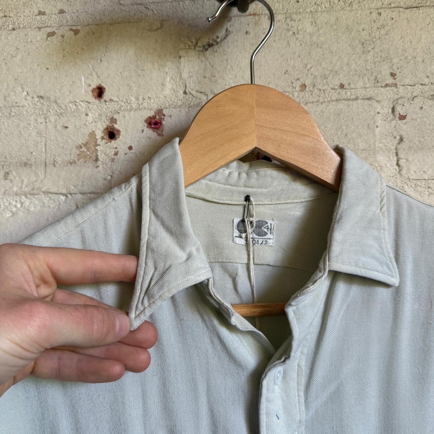 1940s British CC41 Rayon Sports Shirt