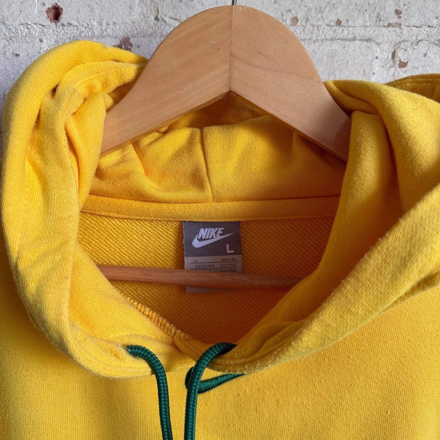 2000s Yellow Nike Brazil Football Hoodie Jumper