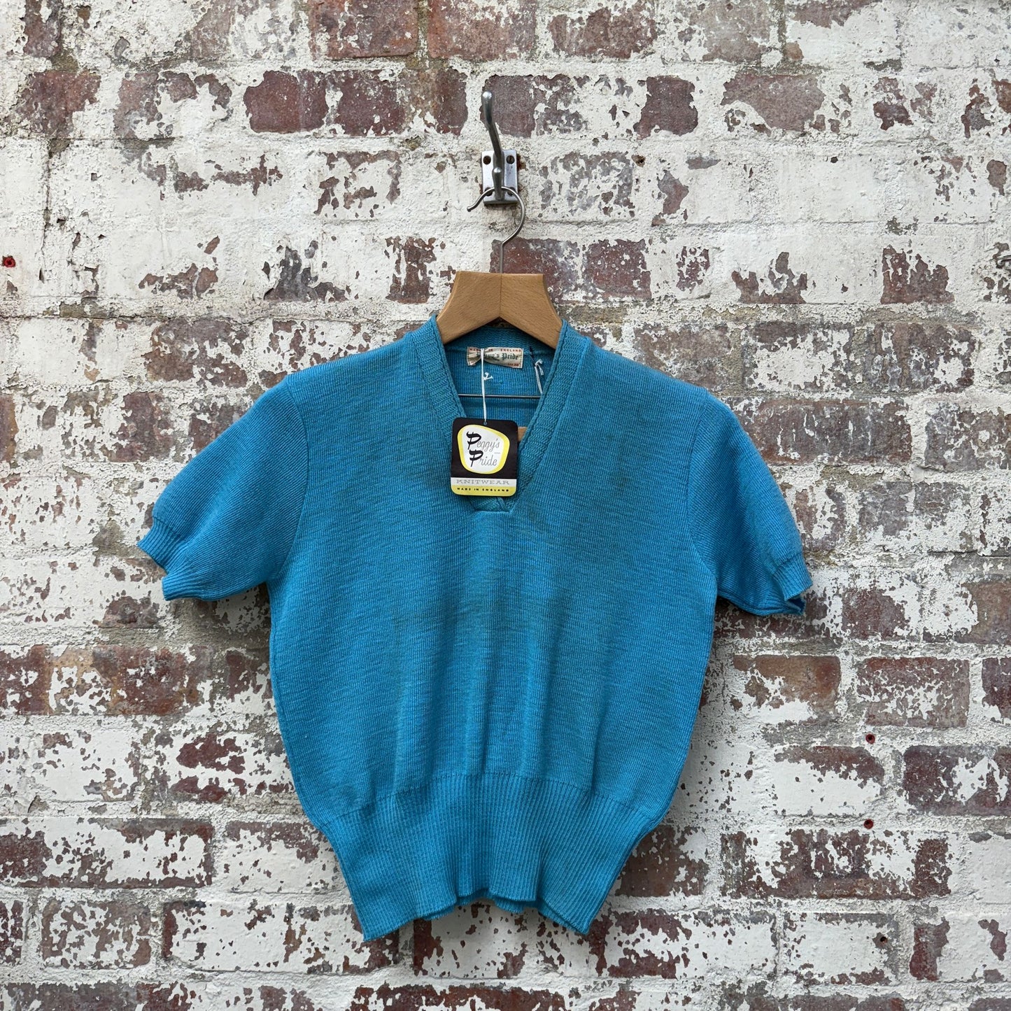 1950s Blue Wool Knitted Jumper