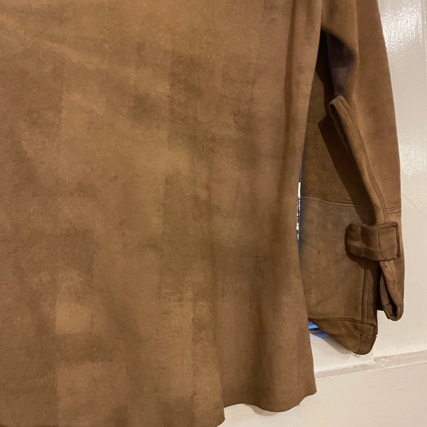 1970s Unusual Beige Suede Jacket