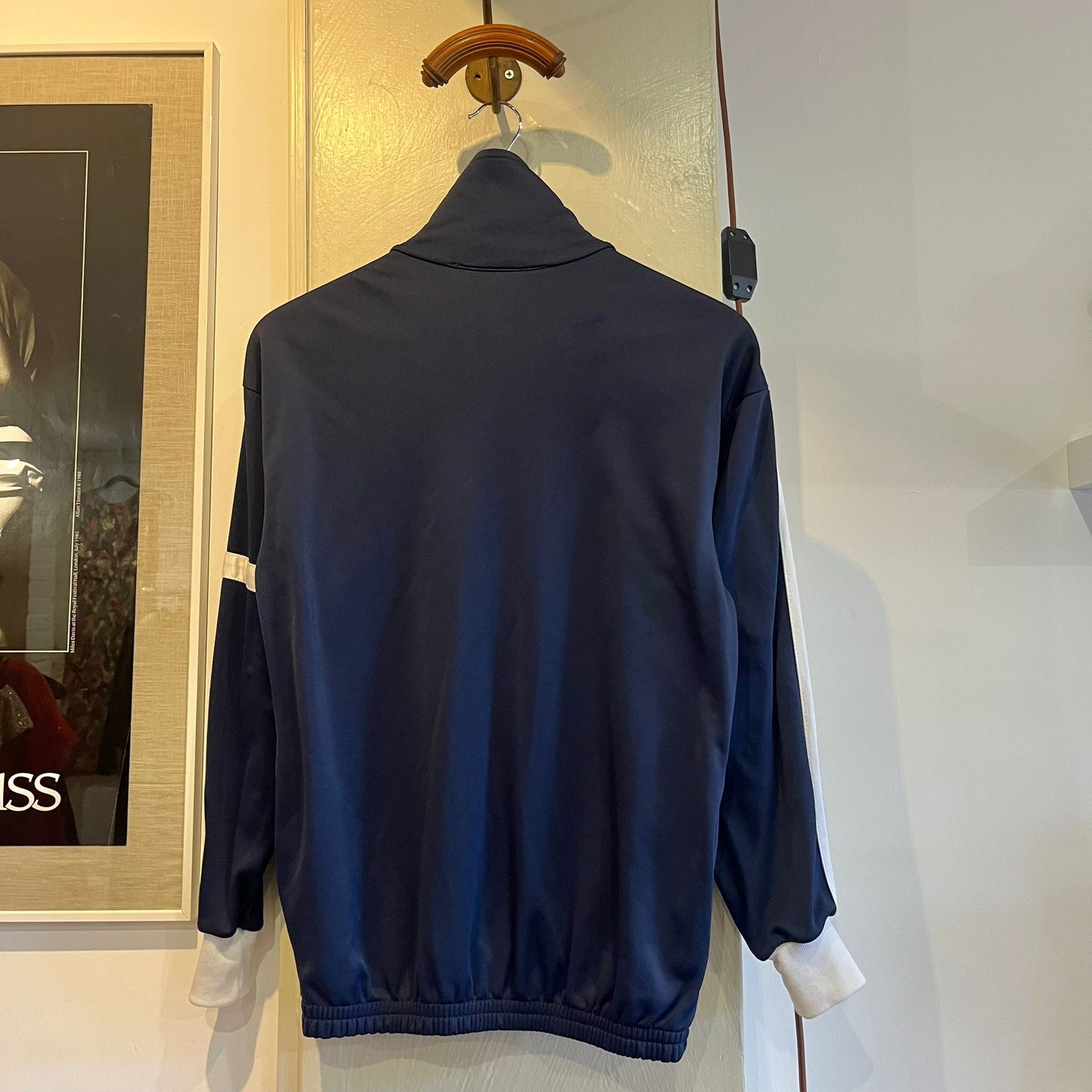 1980s Navy Graphic Track Top