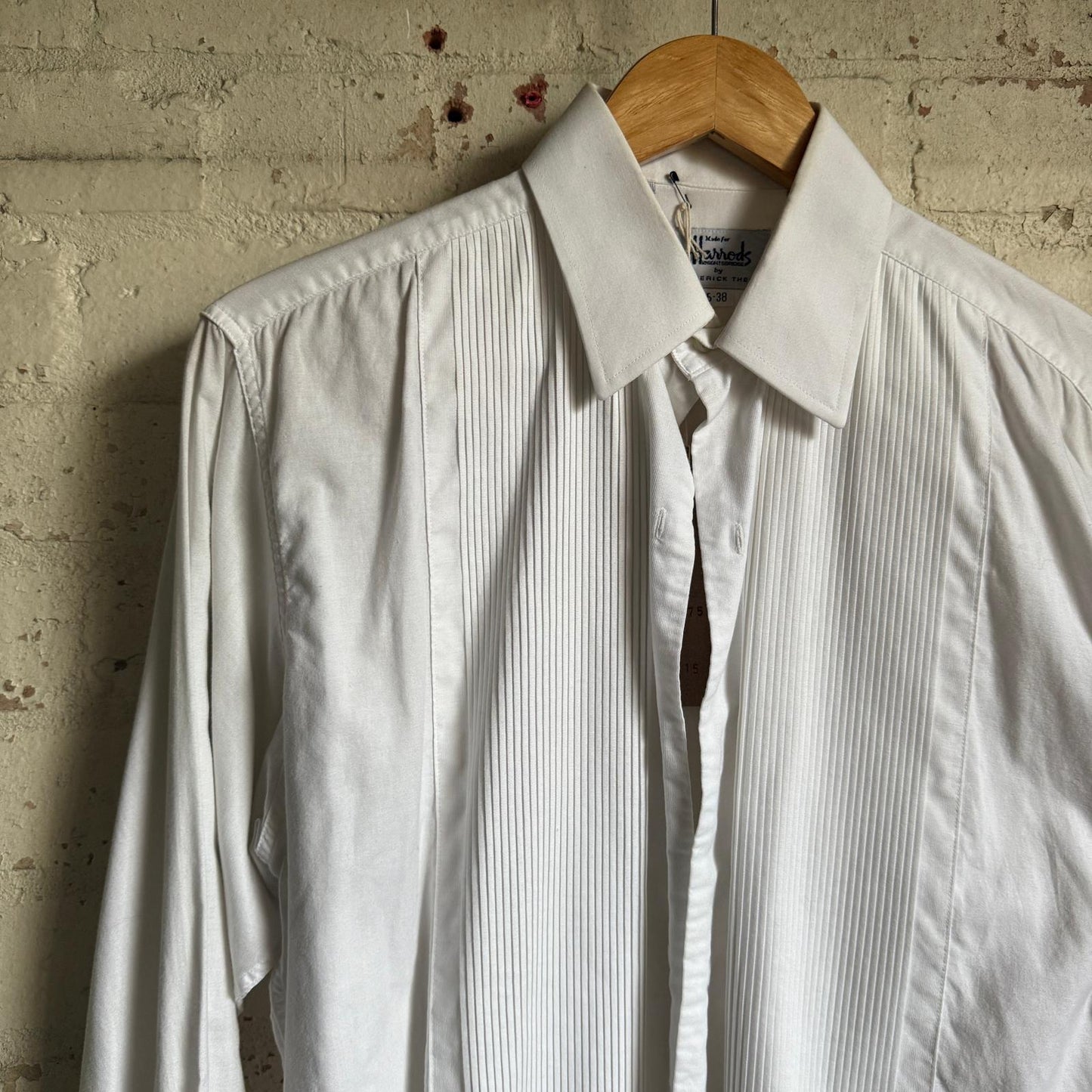 1970s White Harrods Dress Shirt