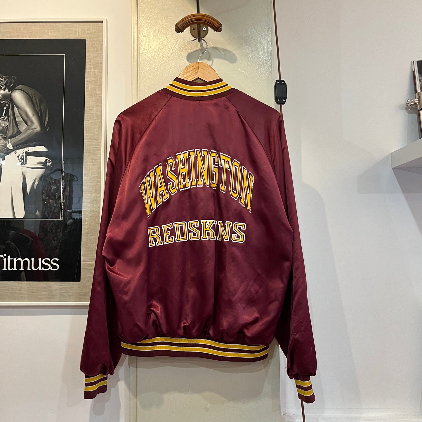 1980s Chalkline Satin RedSkins jacket
