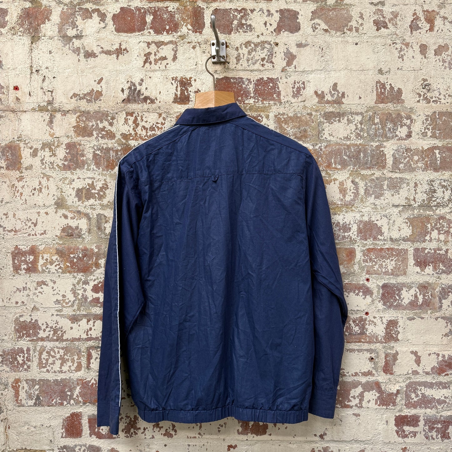 1980s Navy Button Up Shirt Jacket