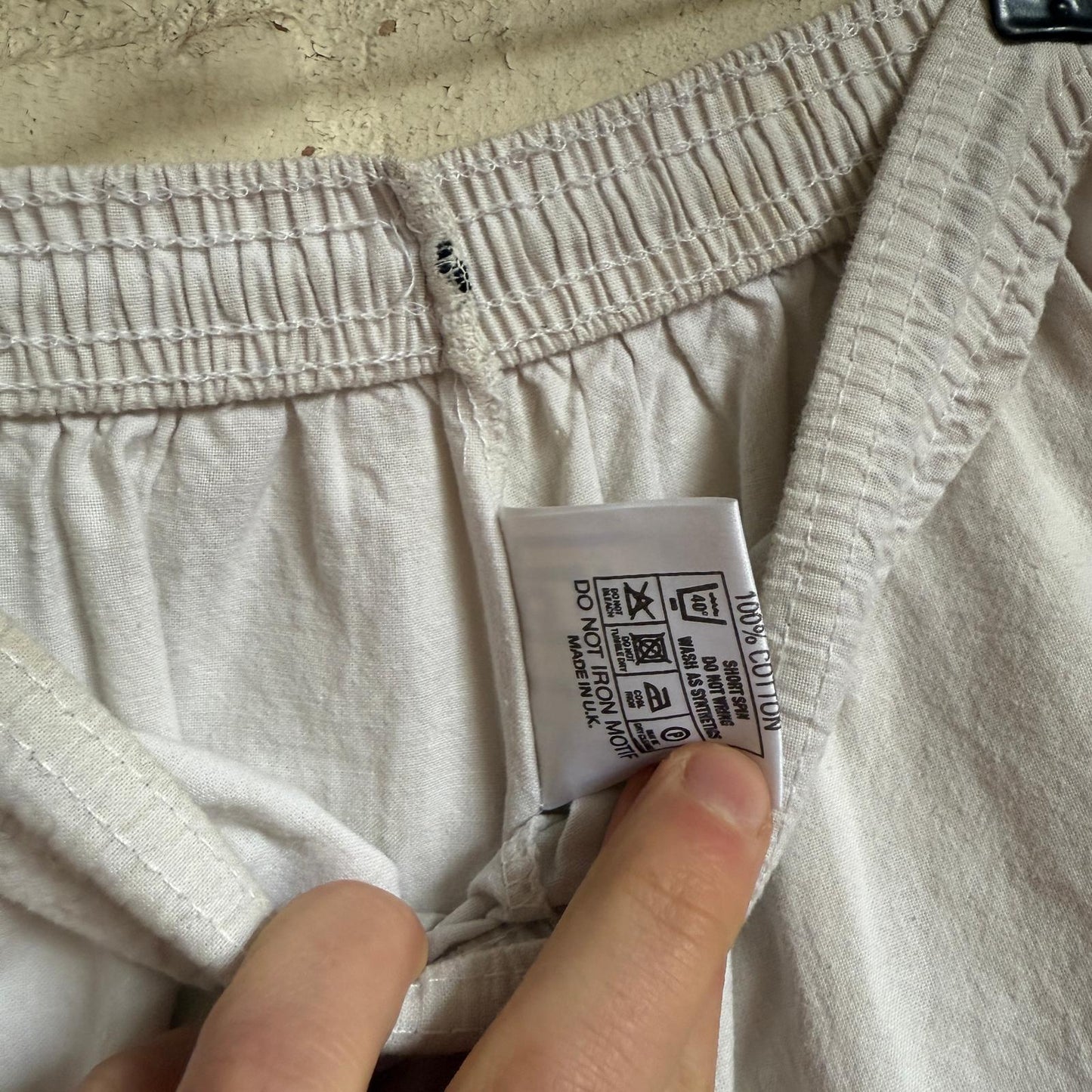 1990s White Super Mario Graphic Cotton Shorts