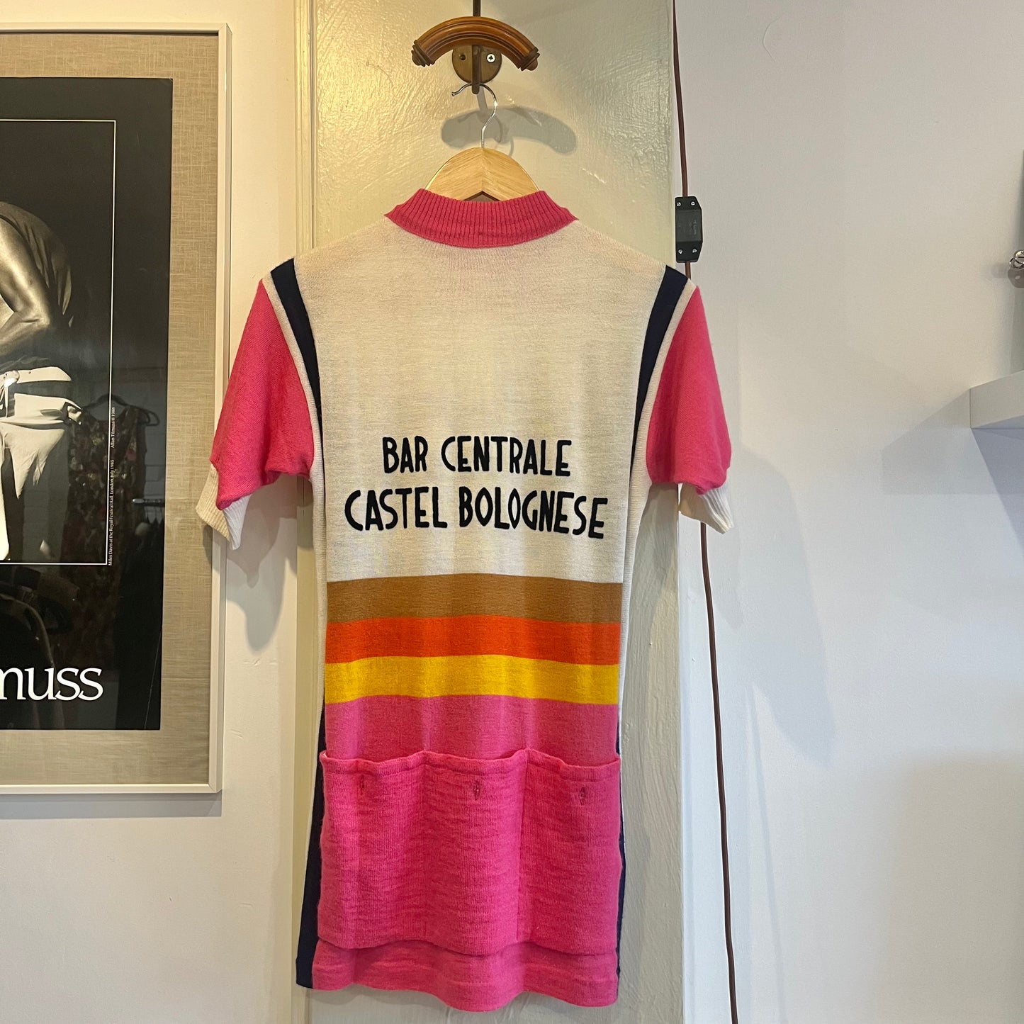 1970s Graphic Cycling Zip Shirt Top