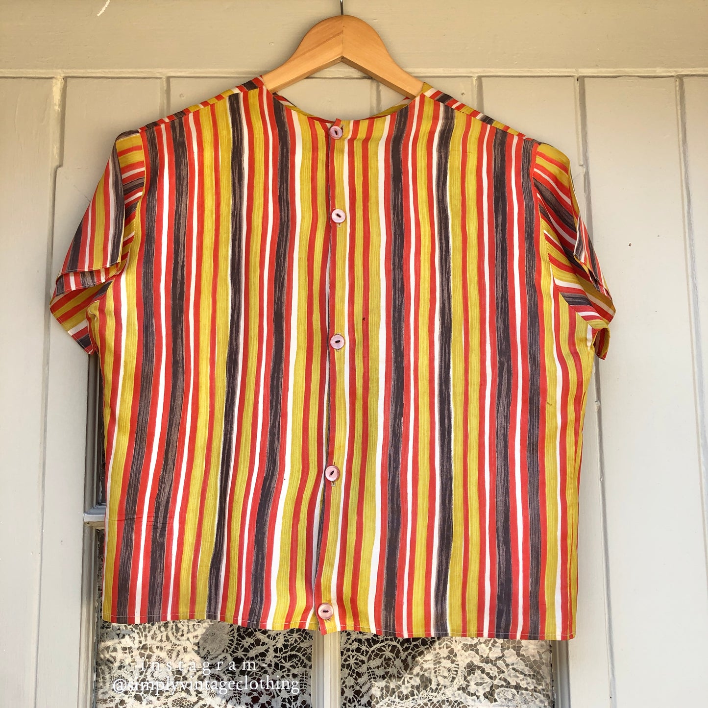 Unique Satin Stripe Top