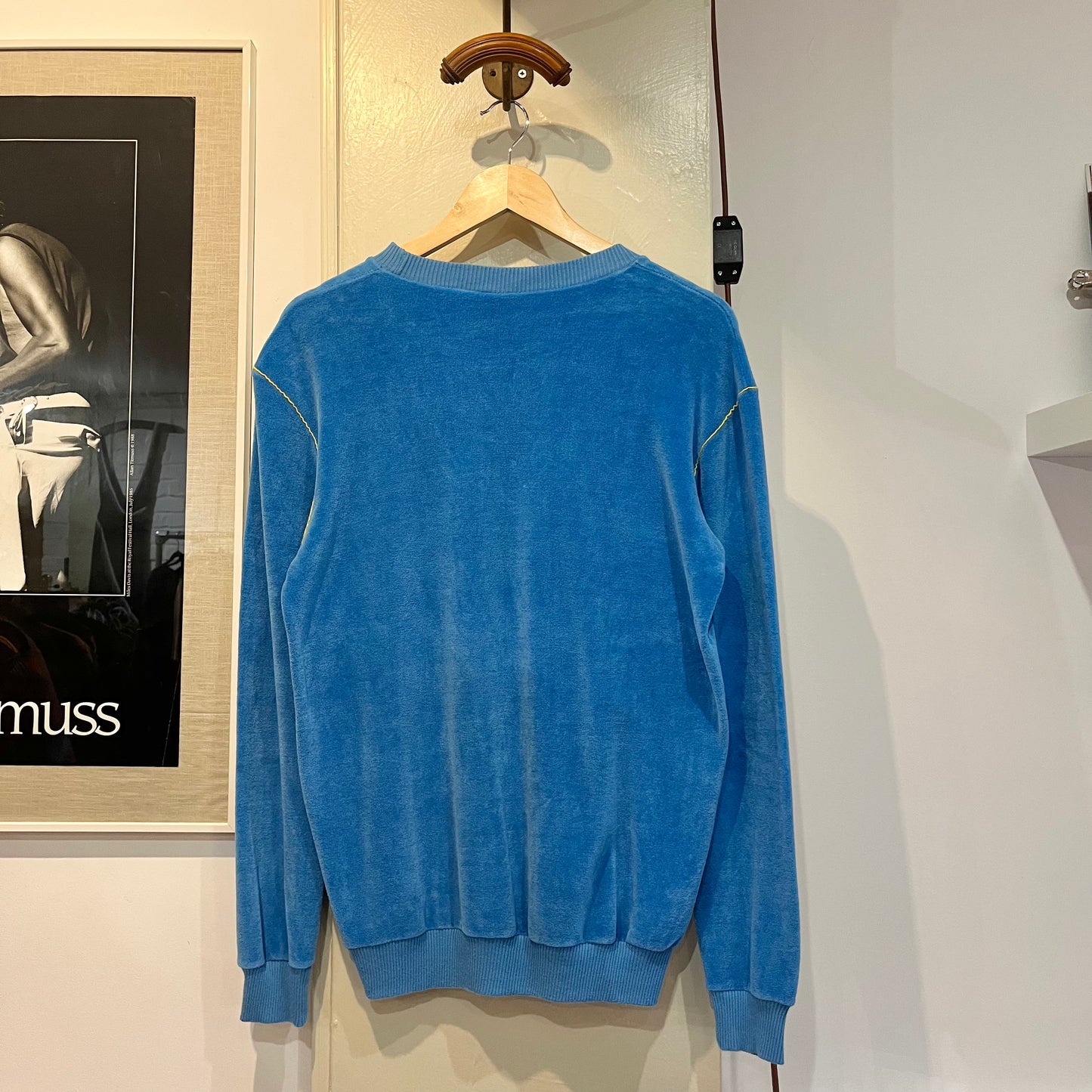 1970s Blue Towelling Yachting Club Sweatshirt