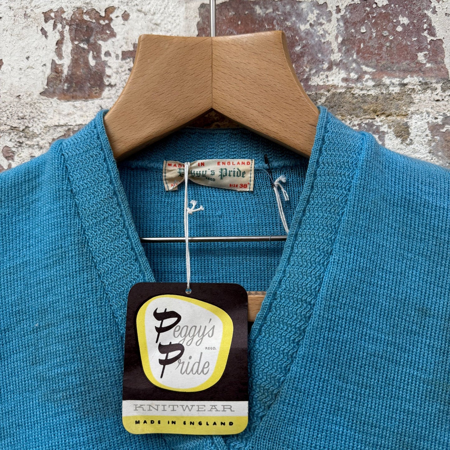 1950s Blue Wool Knitted Jumper