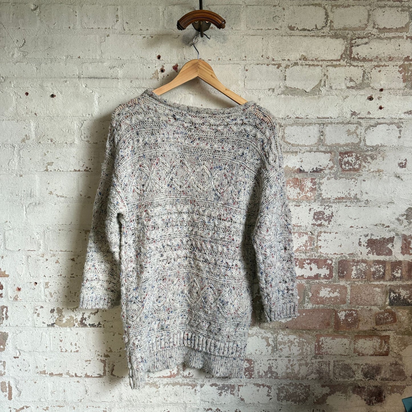1980s Grey Knitted French Connection Jumper