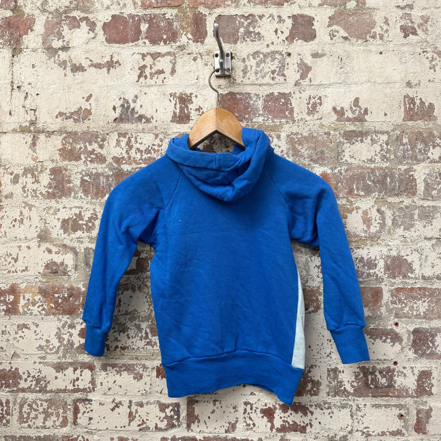 1970s Blue Raglan Kids Hoodie