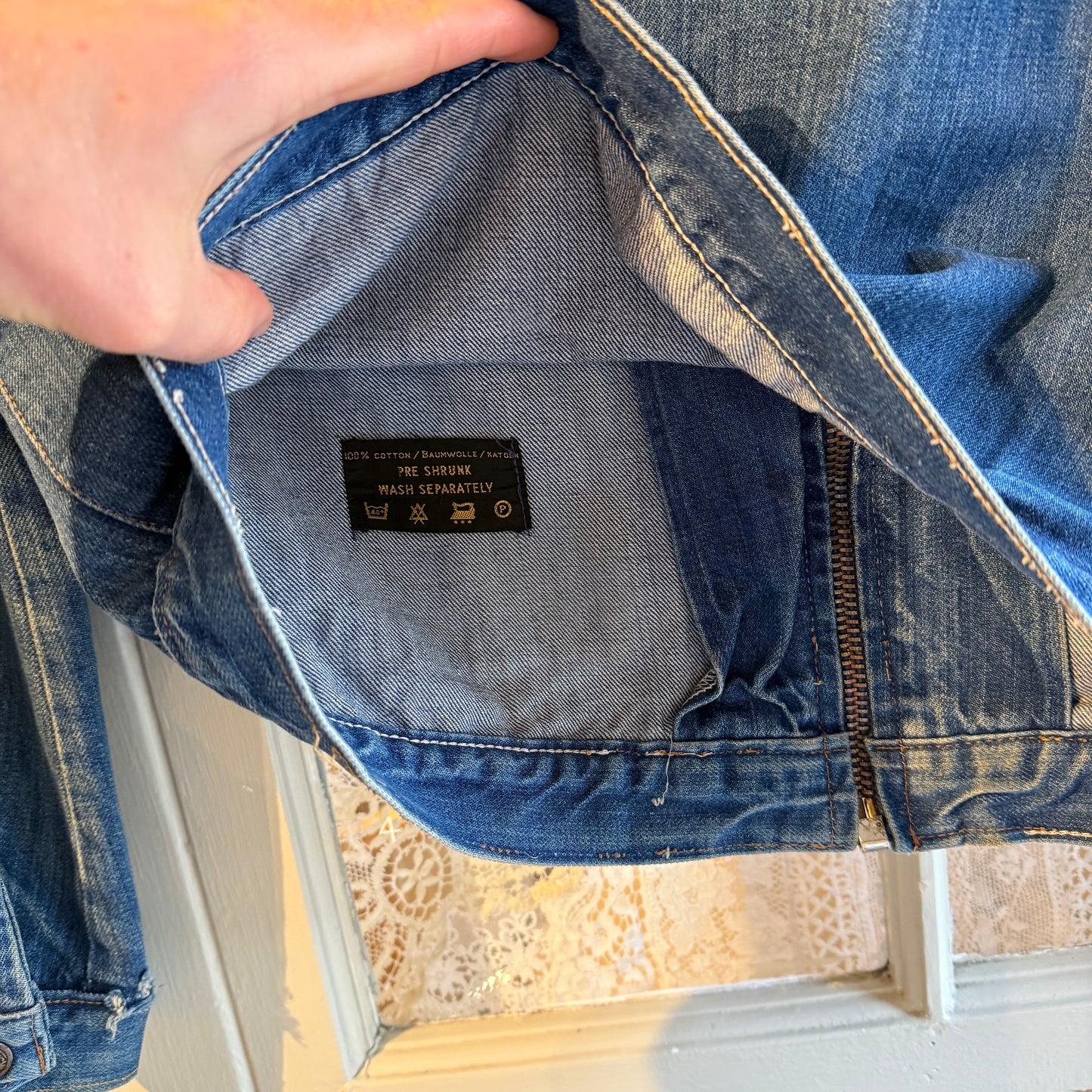 1970s Blue Denim Zip Trucker Jacket