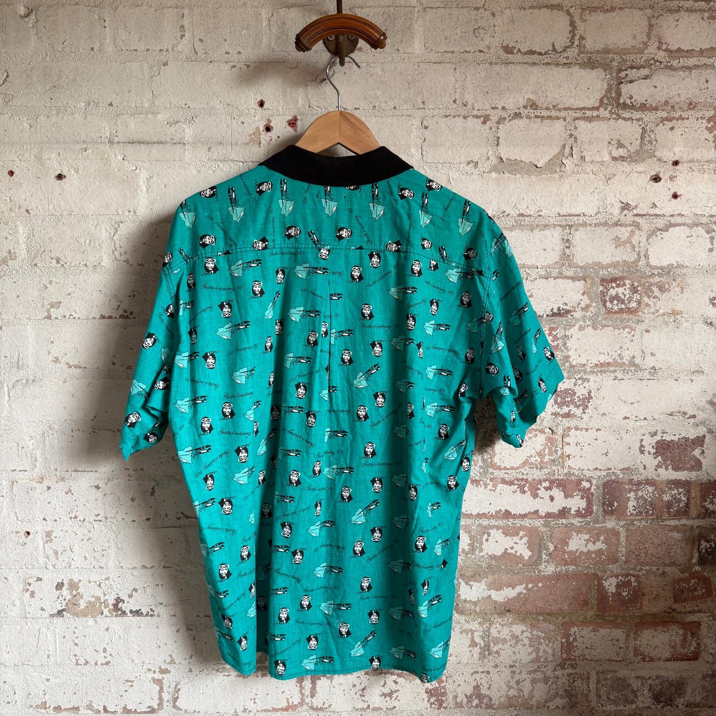 1980s Green Graphic Polo Shirt