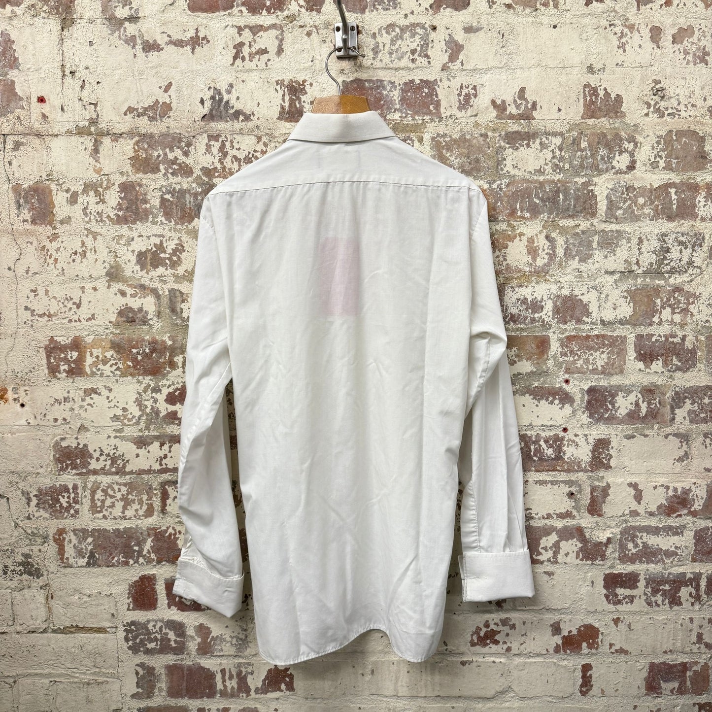 1970s White Cotton BHS Button Up Shirt